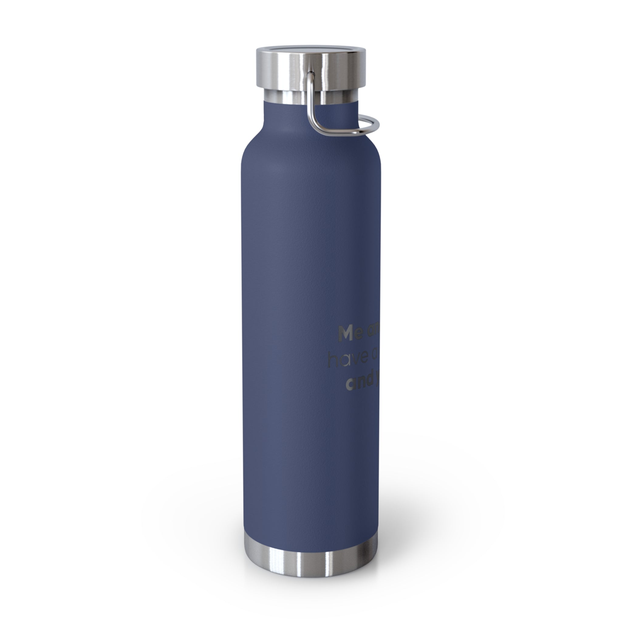 Red 22oz Insulated Bottle — Funny Cat Quote Water Thermos