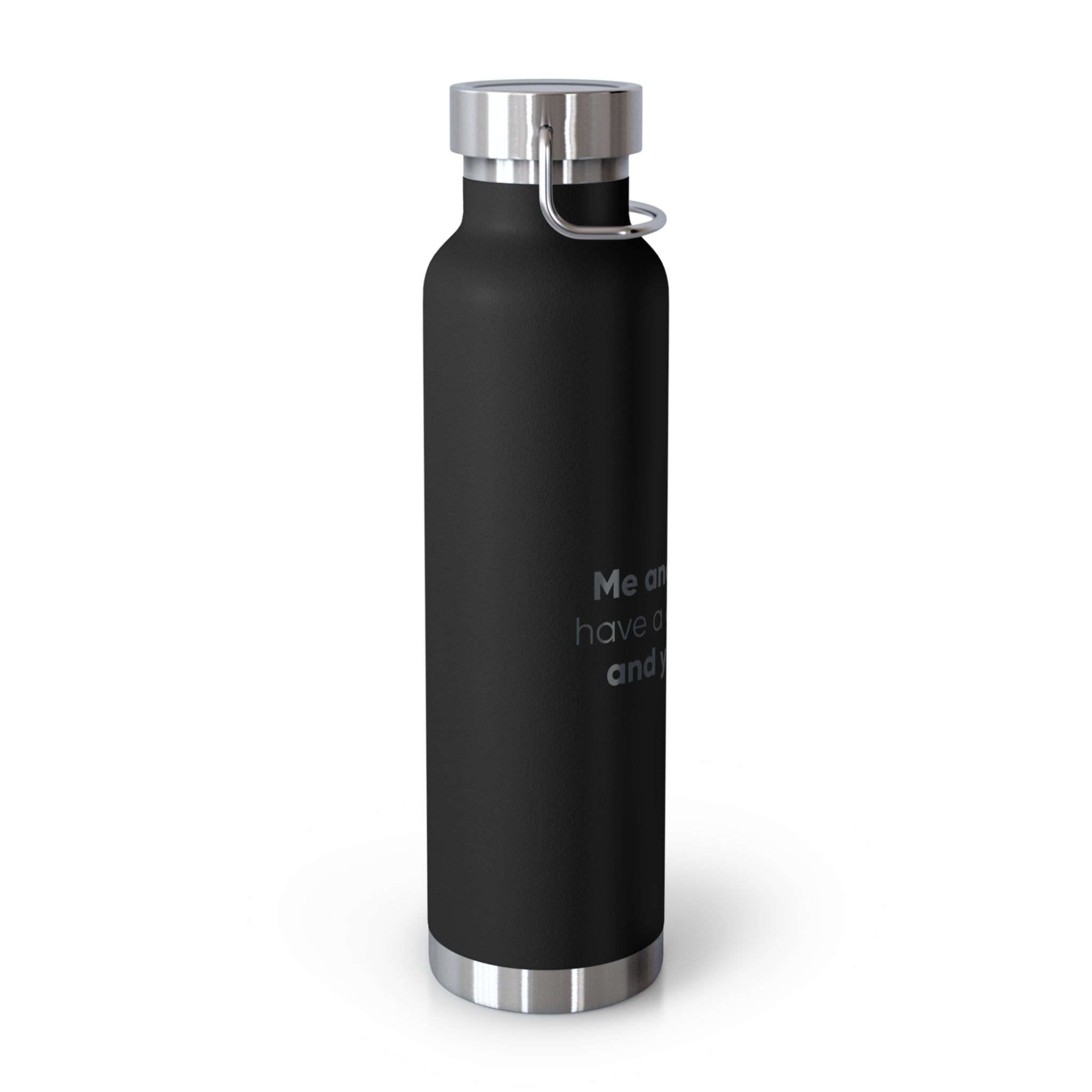 Red 22oz Insulated Bottle — Funny Cat Quote Water Thermos