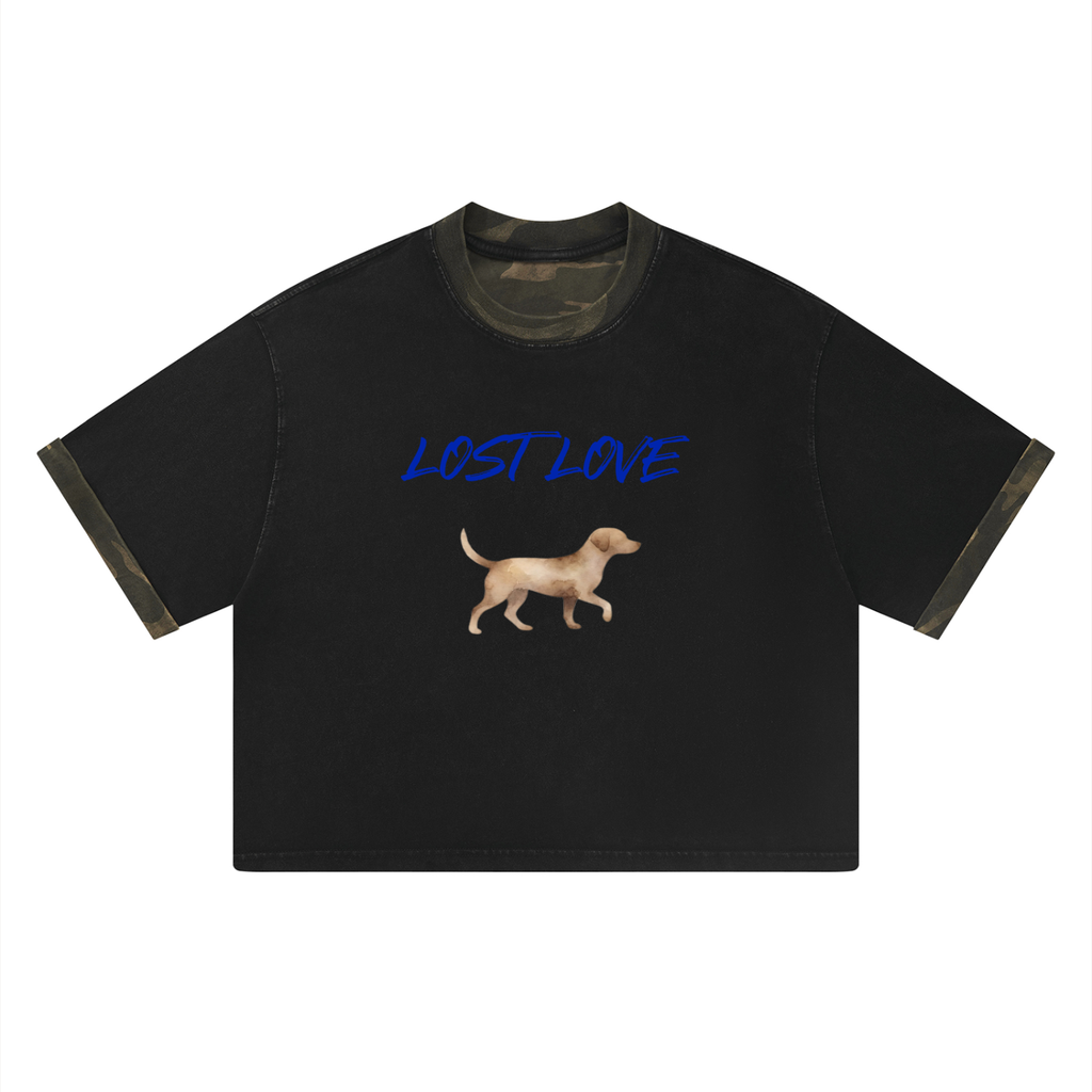 Unisex Mineral Washed Boxy Panel T-Shirt