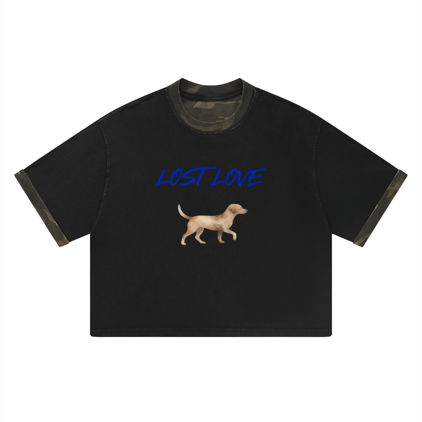 Unisex Mineral Washed Boxy Panel T-Shirt
