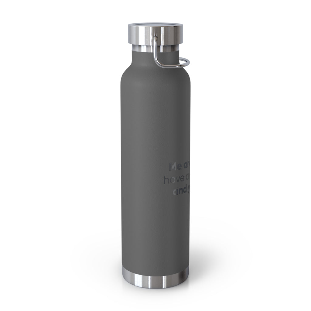 Red 22oz Insulated Bottle — Funny Cat Quote Water Thermos