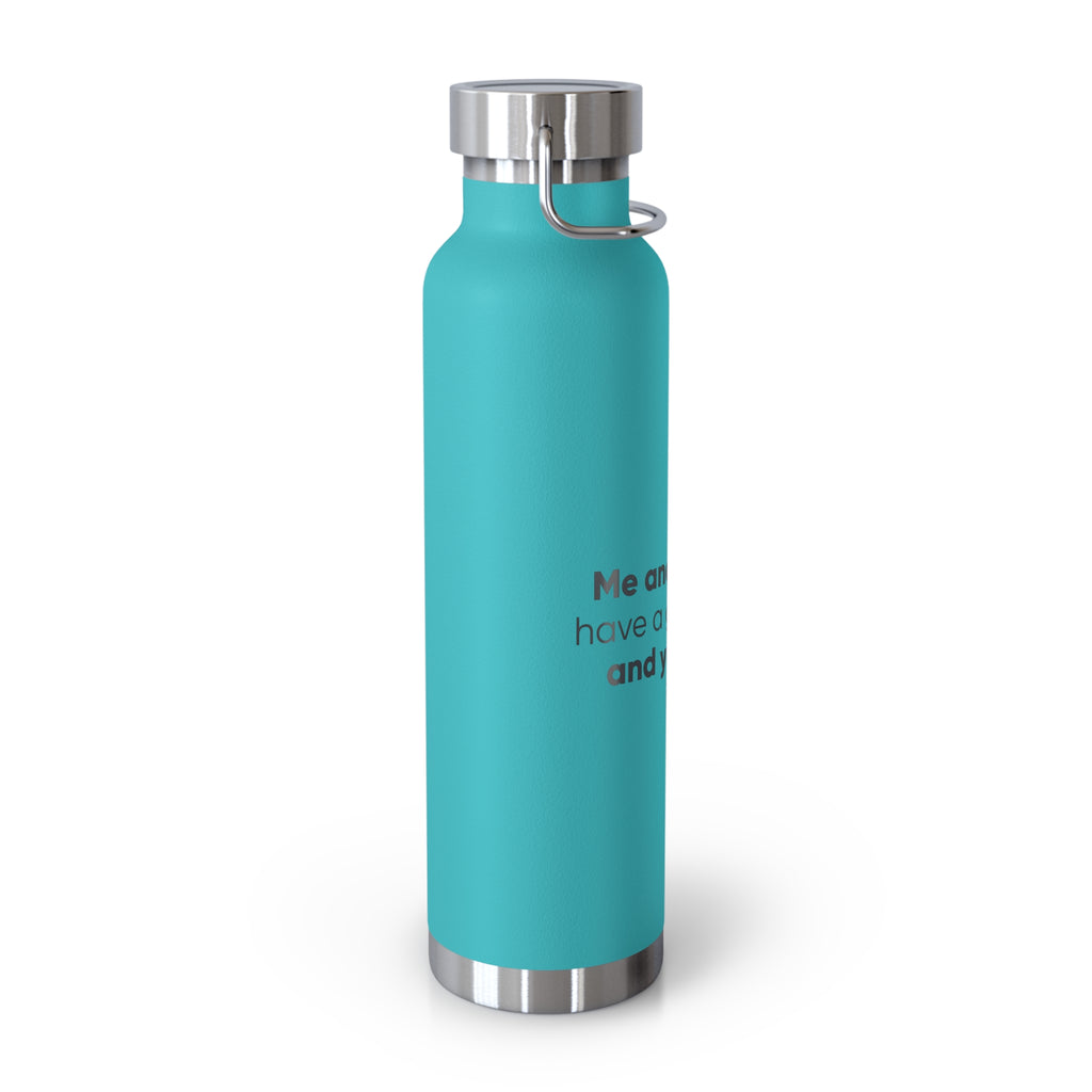 Red 22oz Insulated Bottle — Funny Cat Quote Water Thermos