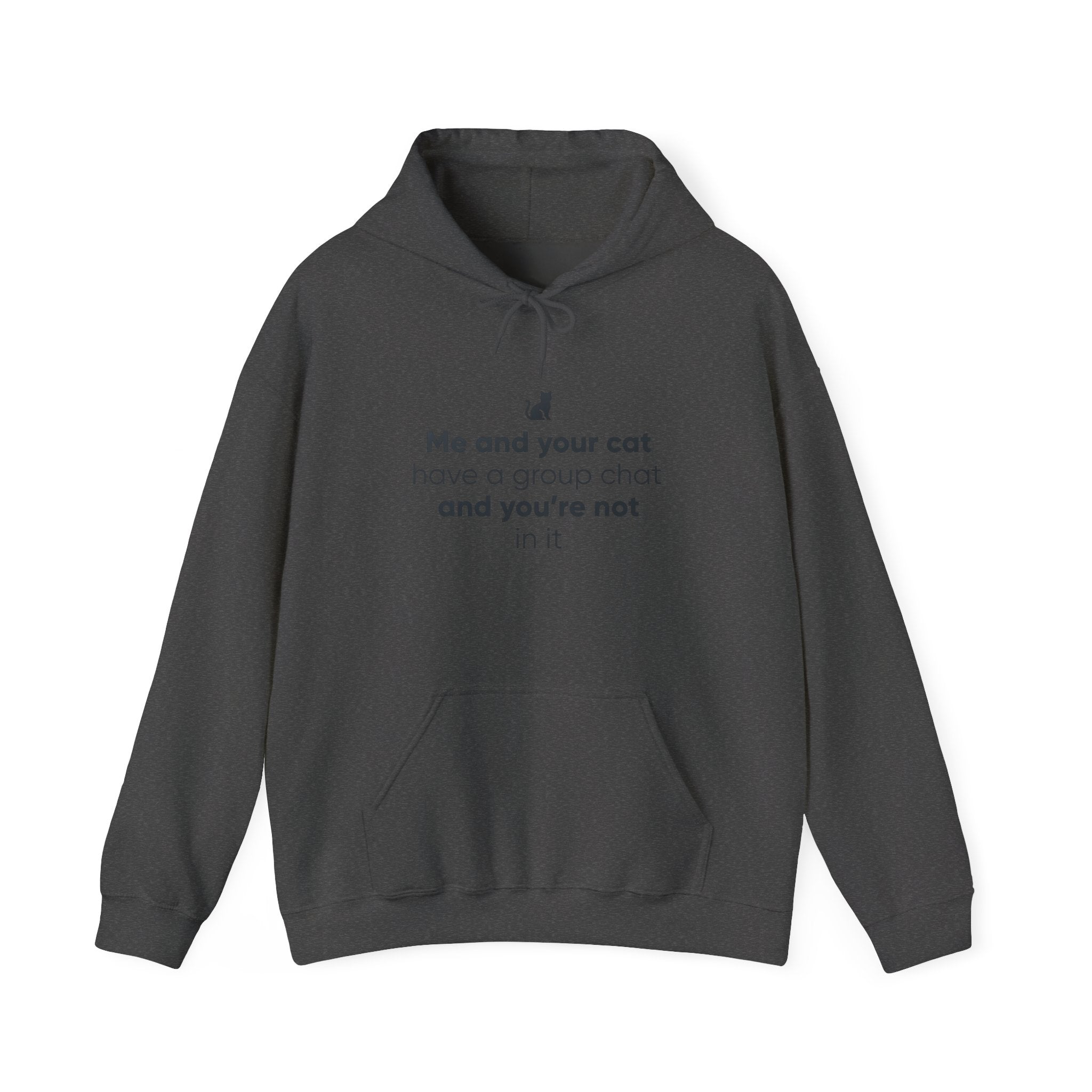 Cat Lovers Hoodie — “Me and your cat have a group chat and you’re not in it”