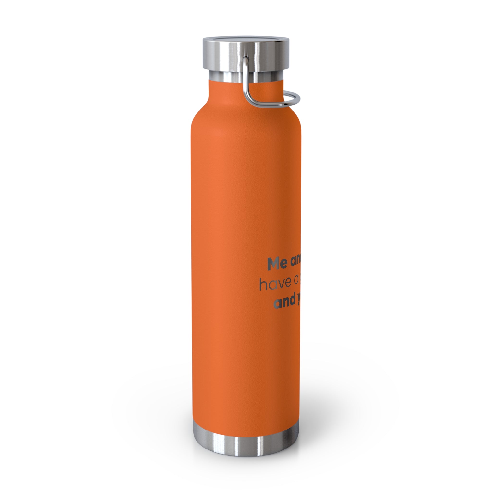 Red 22oz Insulated Bottle — Funny Cat Quote Water Thermos