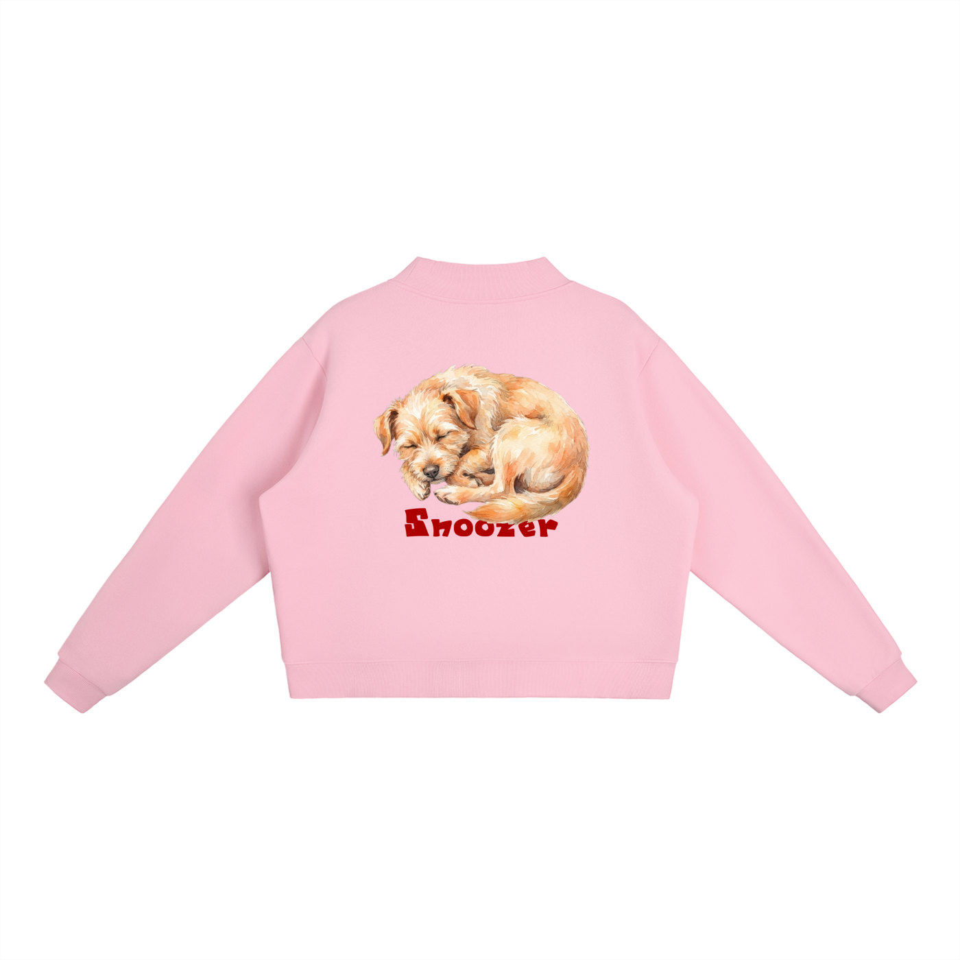 Essential Fleece Mock-Neck Crew Sweatshirt