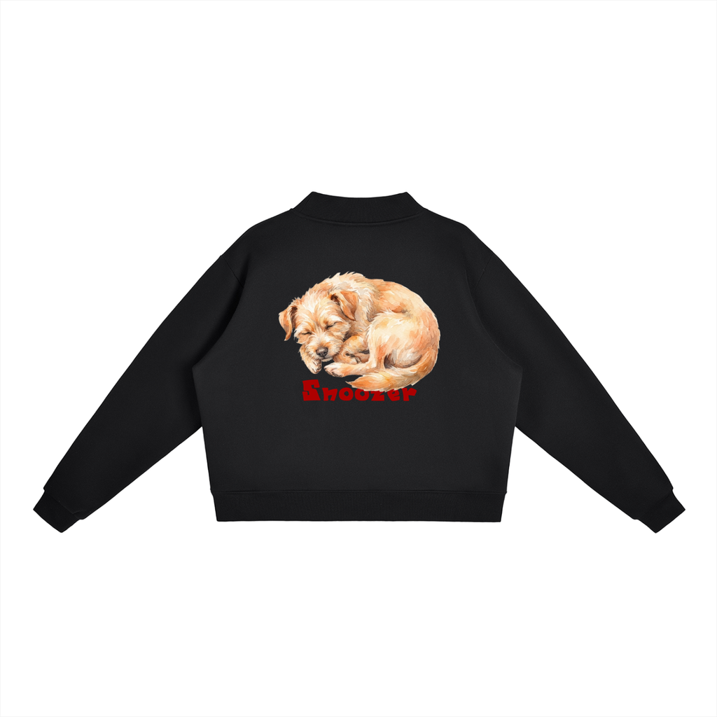 Essential Fleece Mock-Neck Crew Sweatshirt
