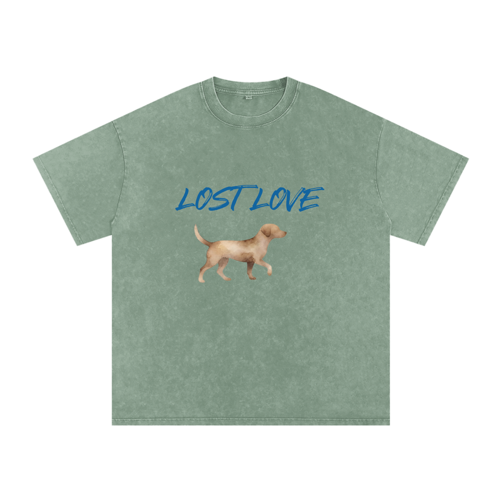 Snow Washed Oversized Cotton T-Shirt